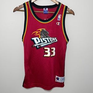 Vintage Grant Hill Detroit Pistons Champion Jersey